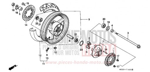 ROUE ARRIERE CBR1000FV de 1997